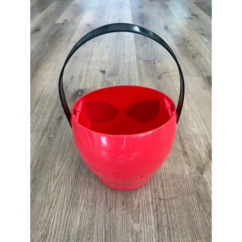 Marvel Spiderman Halloween Trick or Treat Bucket Pail Kids Red Superhero Mask